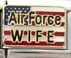 Air Force wife - US flag enamel 9mm Italian charm